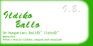 ildiko ballo business card